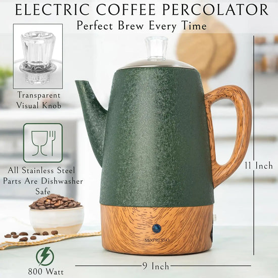 Stainless Steel Electric Percolator Coffee Pot