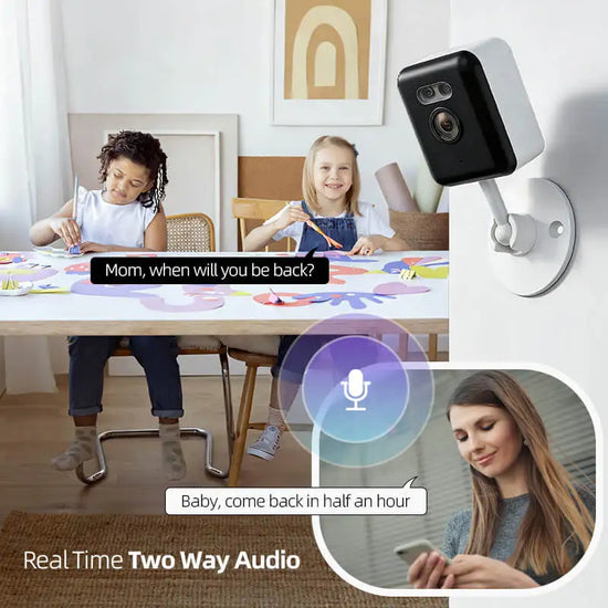 Smart 2MP WiFi Home Security Camera with Infrared Night Vision and AI Motion Tracking