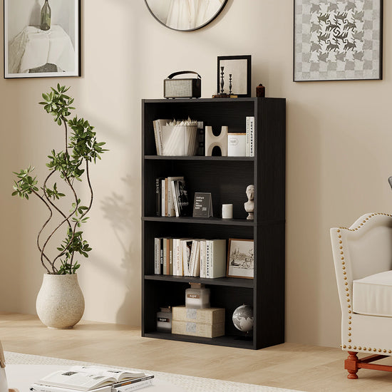 Wooden Floor Standing Open Bookshelf