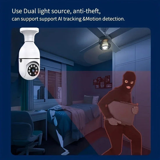 2 Pack Outdoor Light Bulb Security Cameras