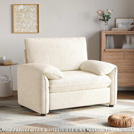 Oversized Plush Chenille Accent Chair