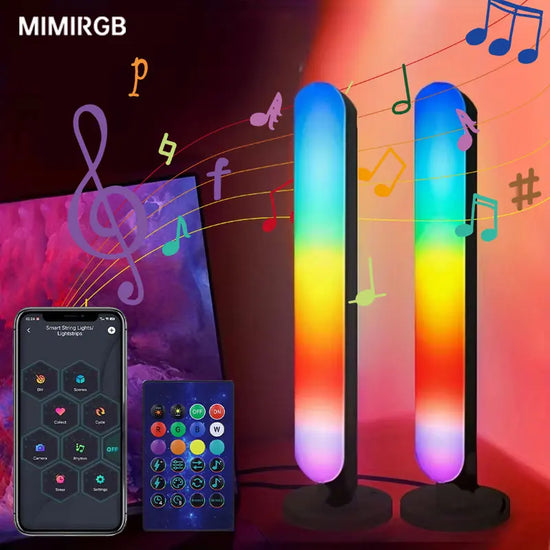 RGB Rhythm Smart Light Bars, Gaming LED Lights with DIY Color Adjustments