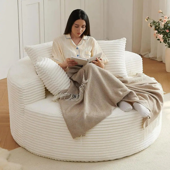 Oversized Corduroy Deep Seat Cloud Chair
