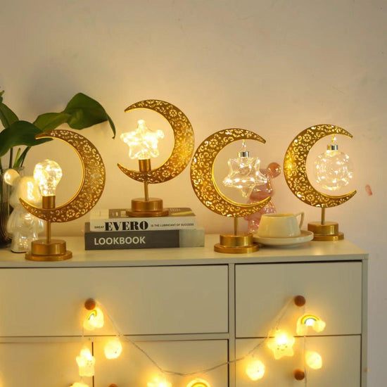LED Wrought Iron Moon Lamp